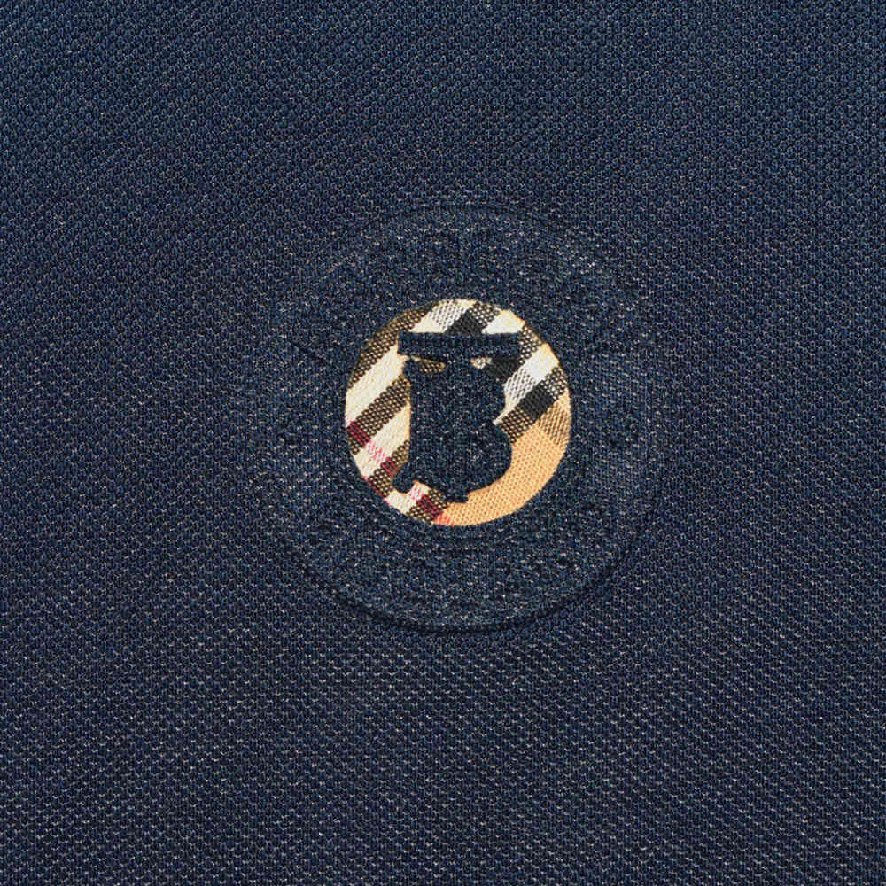 Burberry Navy Blue premium Quality Polo Tees-thumb-3