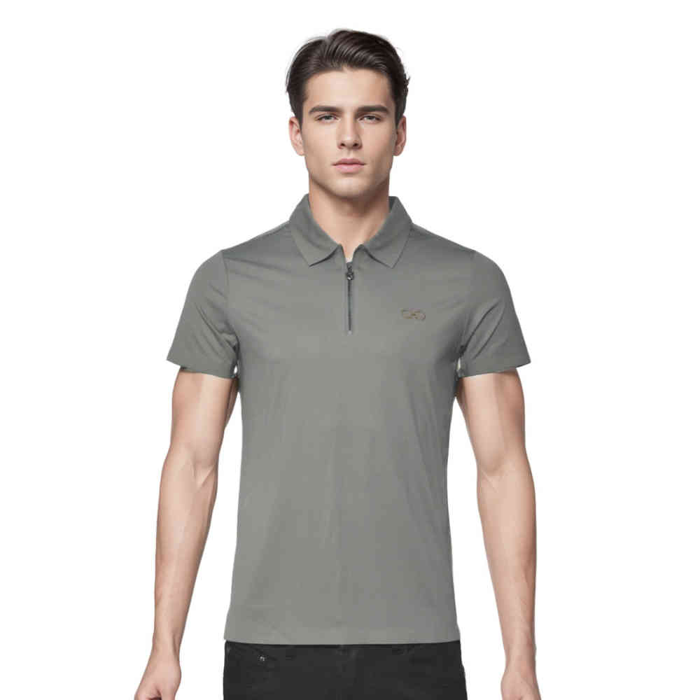 Green Salvatore Ferragamo Grey Embossed Logo Premium T-shirt