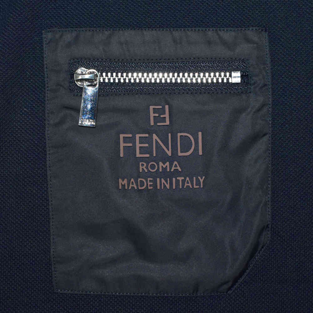 Fendi Blue Premium Zip Pocket T-shirt-3