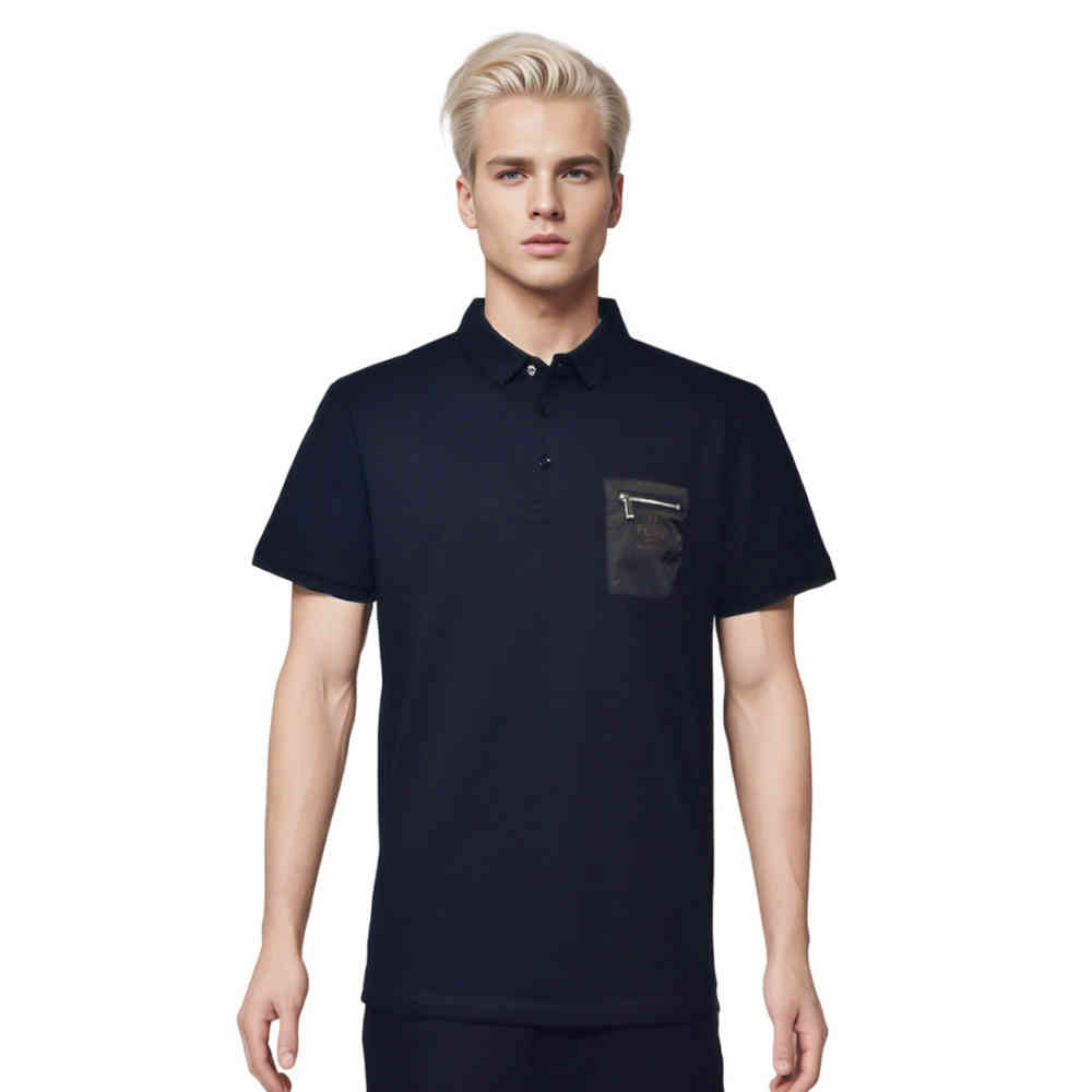 Blue Fendi White Premium Zip Pocket T-shirt