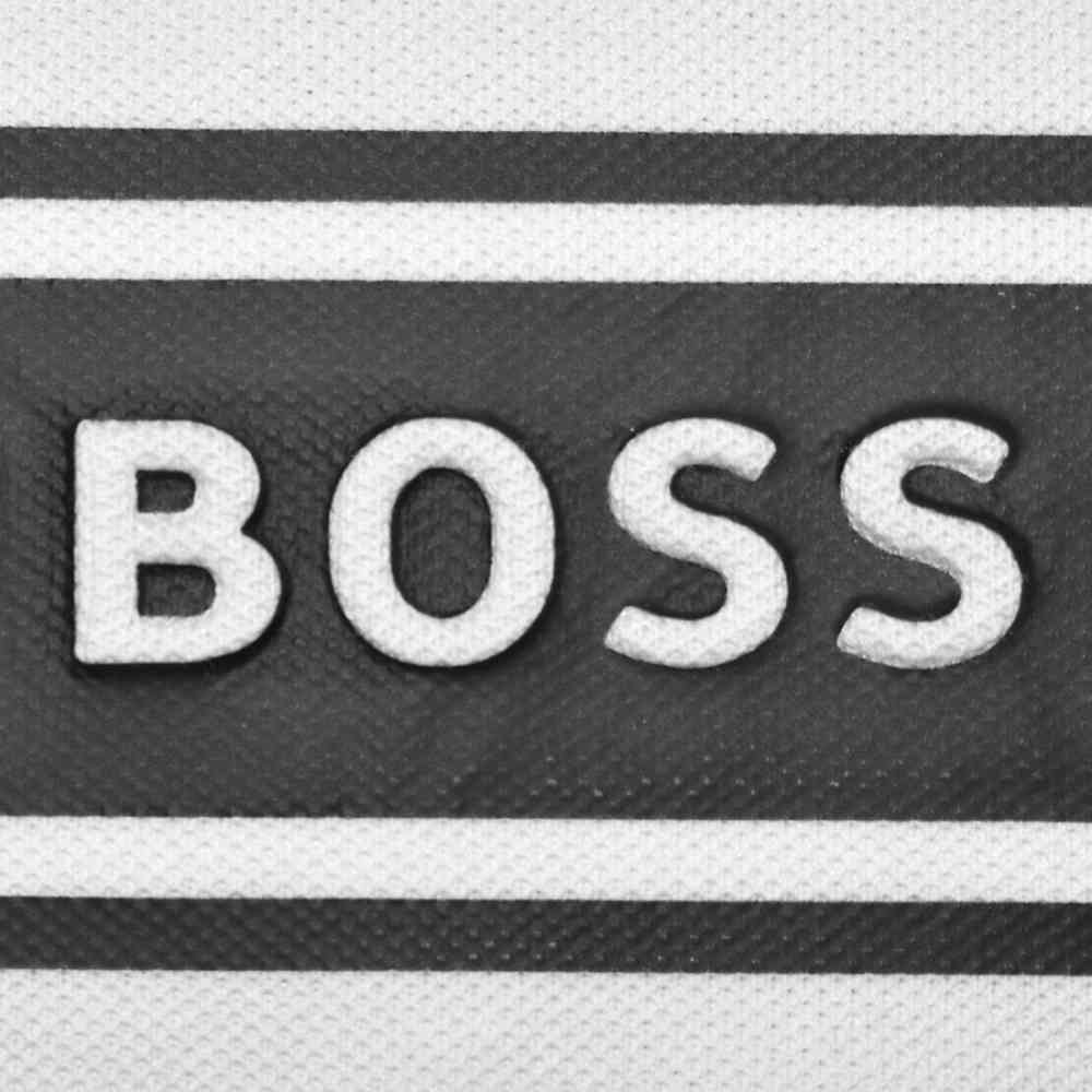 Boss Embossed Logo White Premium Quality T-shirt-3