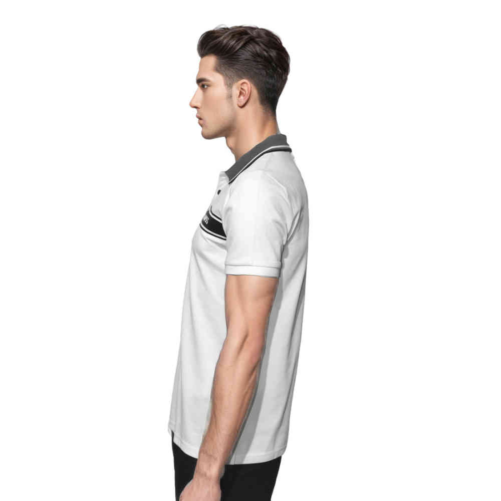 Boss Embossed Logo White Premium Quality T-shirt-2