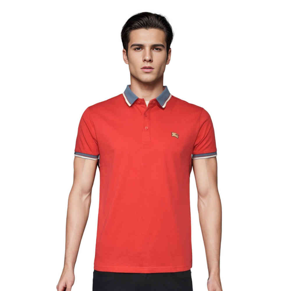Red Burberry Black Premium Quality T-shirt