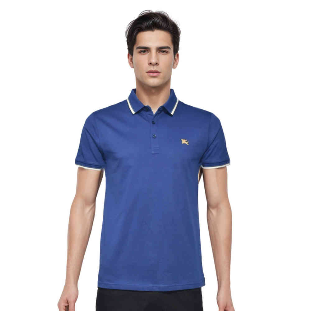 Blue Burberry Black Premium Quality T-shirt
