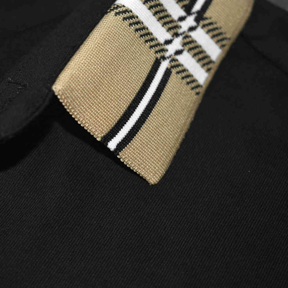 Burberry Embroidered logo Black Premium Quality T-shirt-4