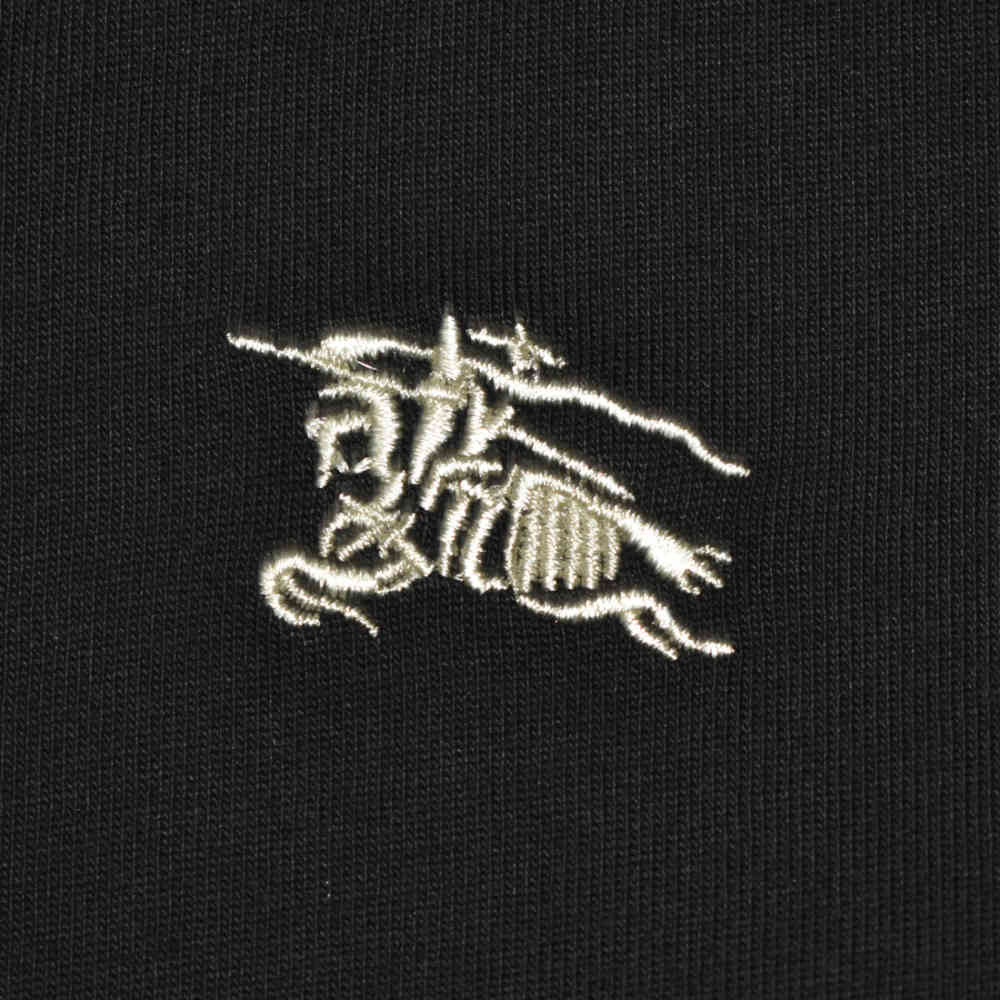 Burberry Embroidered logo Black Premium Quality T-shirt-3