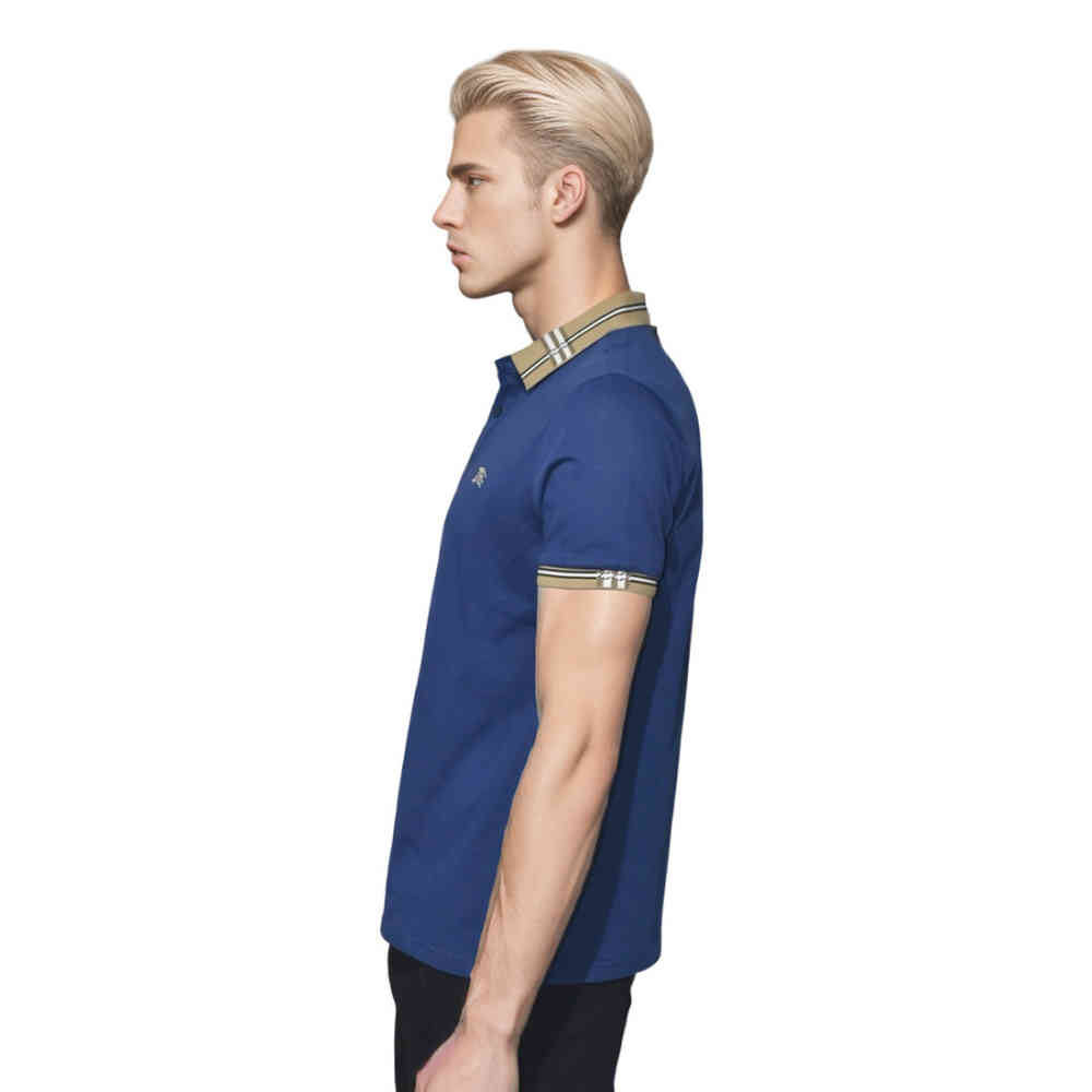 Burberry Embroidered logo Navy Blue Premium T-shirt-2