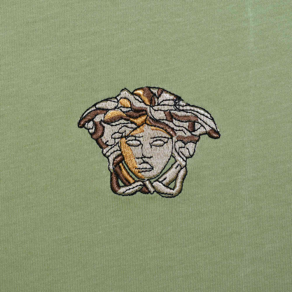 Versace Embossed logo Green Premium Polo T-shirt-3