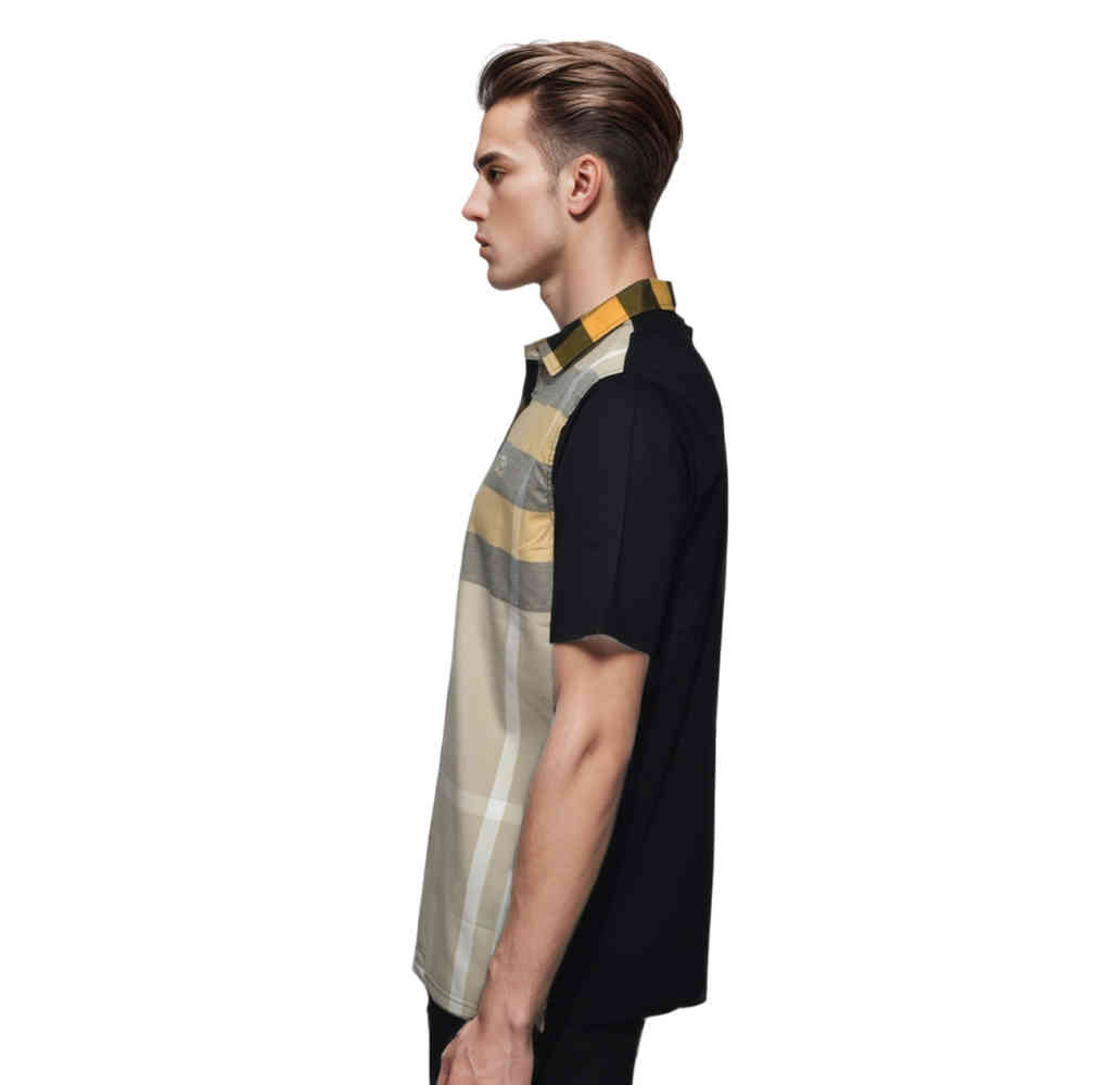 Burberry Yellow Premium Quality Polo Tees-thumb-2