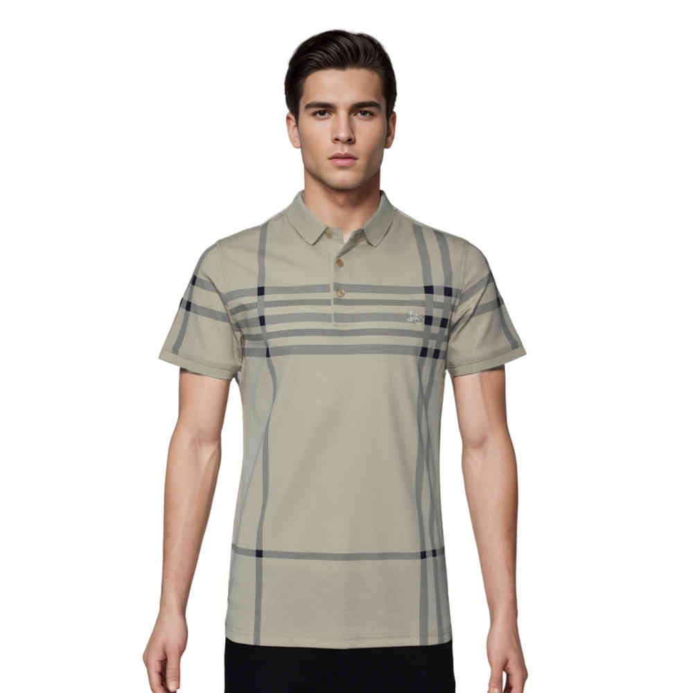 Brown Burberry Grey Premium Quality T Shirt