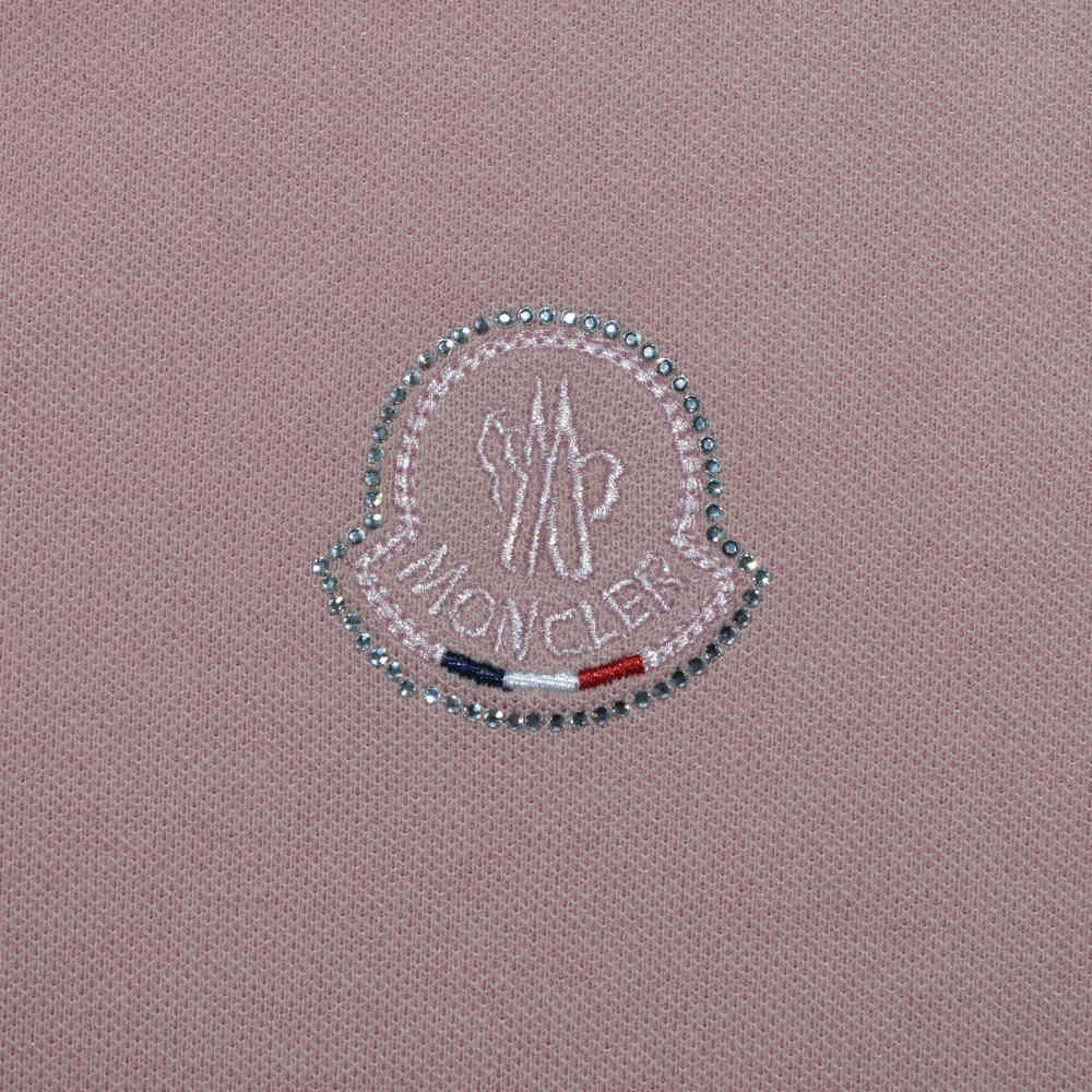 Moncler Embroidered logo Pink Premium T-shirt-3