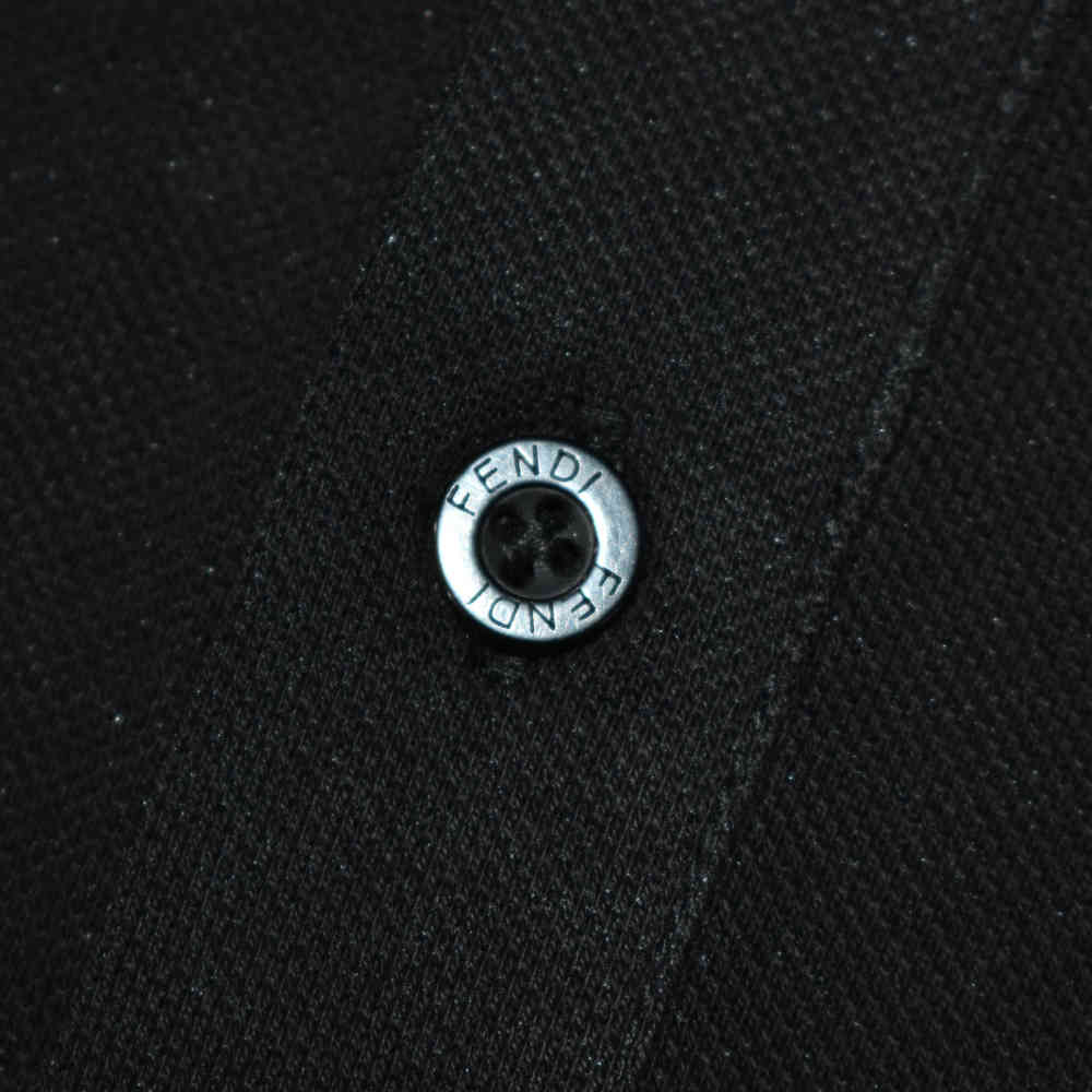 Fendi Embroidered logo Black Premium Quality T-shirt-4