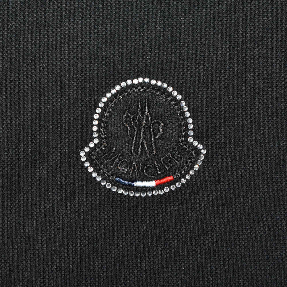 Moncler Embroidered logo Black Premium T-shirt-thumb-3