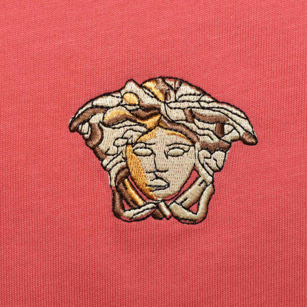 Versace Embossed logo Red Premium Polo T-shirt-3