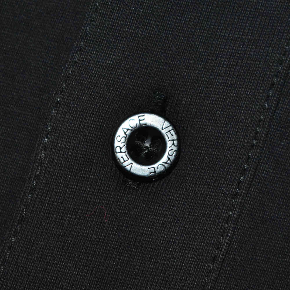 Versace Embossed logo Black Premium Polo T-shirt-4
