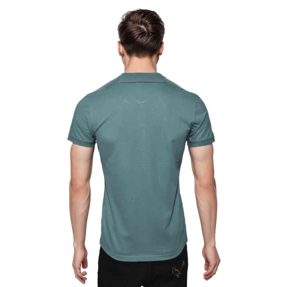 Fendi Embroidered logo Teal Blue Premium Quality T-shirt-1