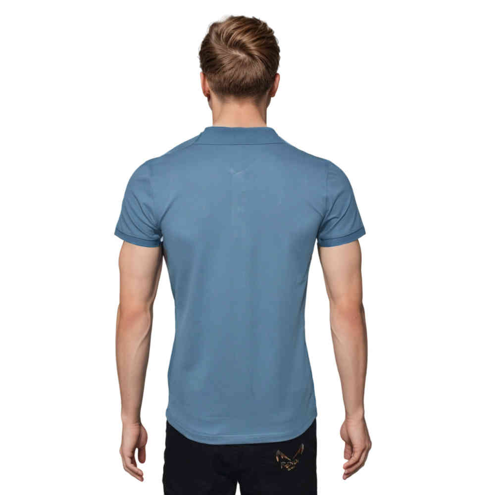 Fendi Embroidered logo Blue Premium Quality T-shirt-1
