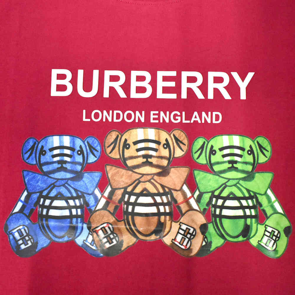 Burberry Red Teddy Print Women Oversized T-shirt-thumb-3