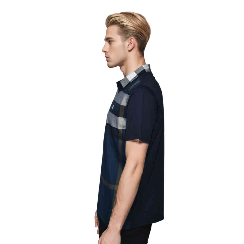 Burberry Blue Premium Quality Polo Tees-2