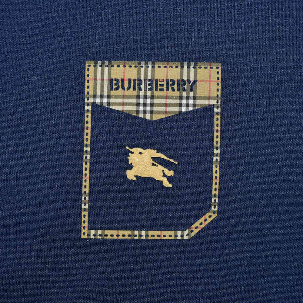 Burberry Blue Premium Quality Polo Tees-3