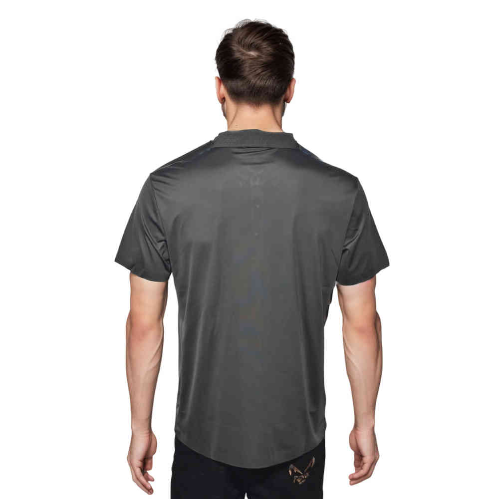 Ferragamo Grey Embossed Logo Premium Polo T-shirt-thumb-1