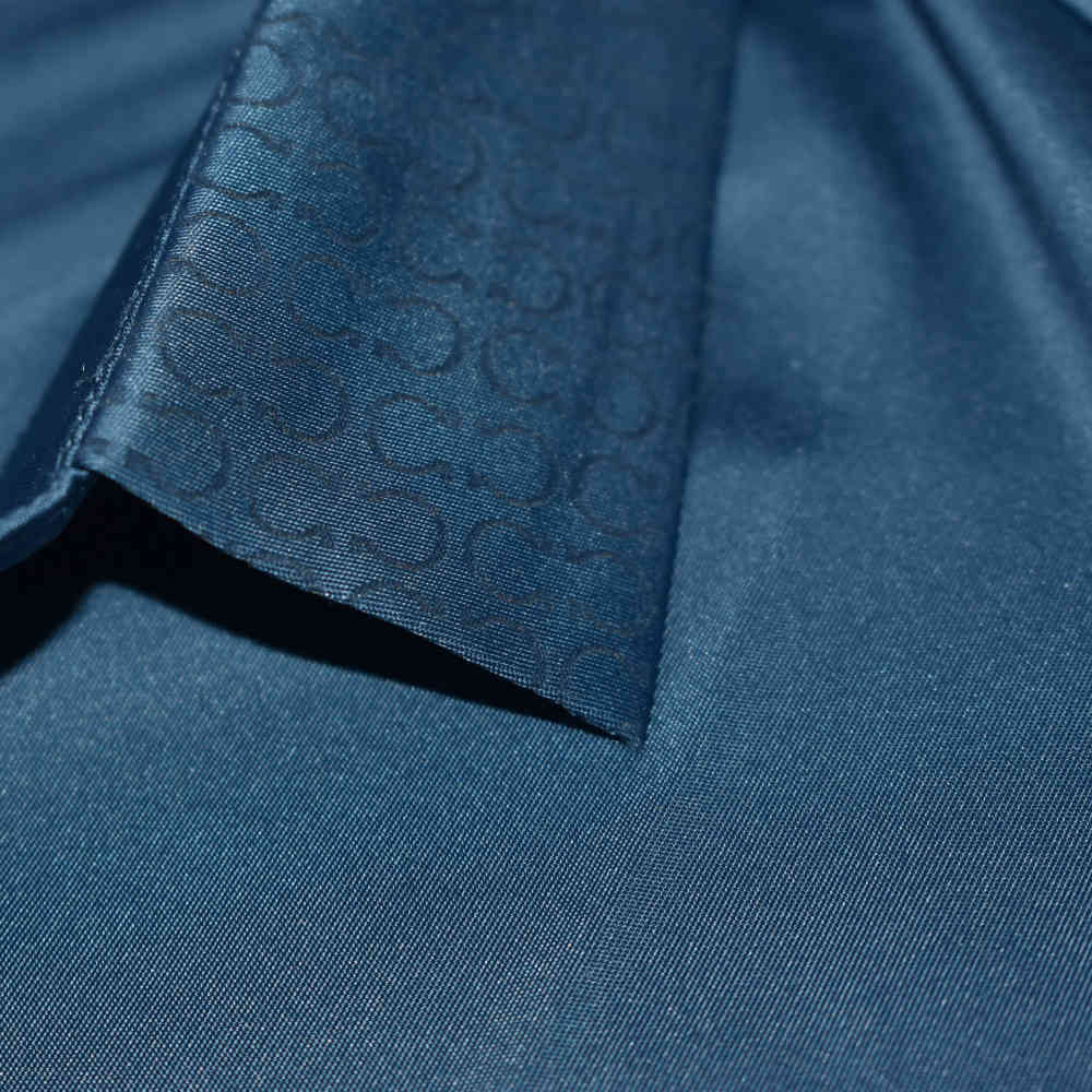 Ferragamo Blue Embossed Logo Premium Polo T-shirt-thumb-4