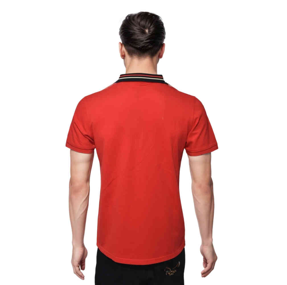 Burberry Red Premium Quality Polo Tees-thumb-1