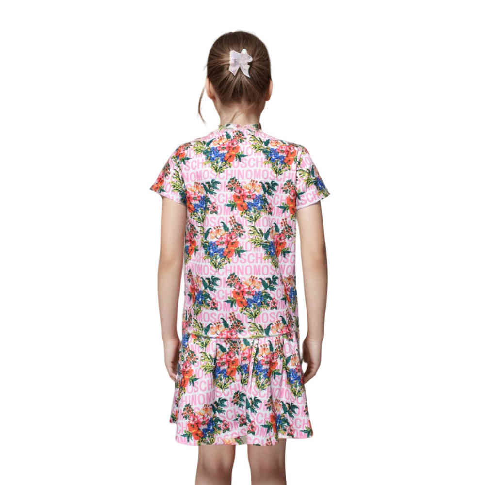 Moschino Pink Floral Premium Girls Co-ord Set-thumb-1