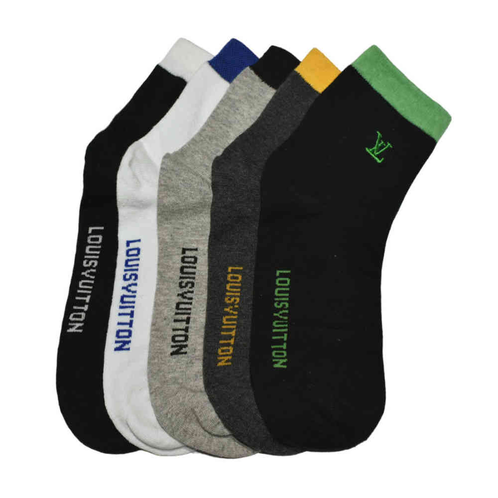 Premium Quality Low Cut Socks - Pack of 5 Louis Vuitton Premium Quality Low Ankle Socks - Pack of 5