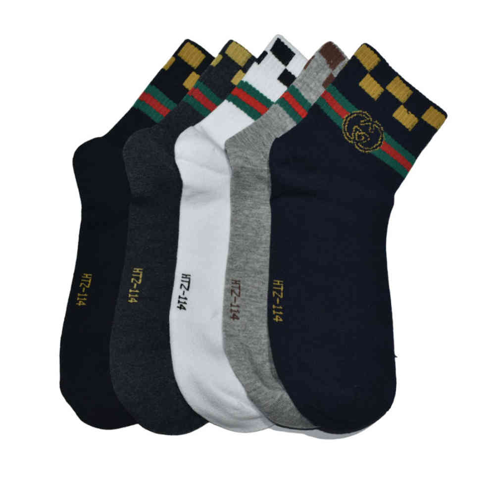 Low Cut -3 Premium Quality Socks Gucci Embroidered logo Premium Ankle Socks - Pack of 5