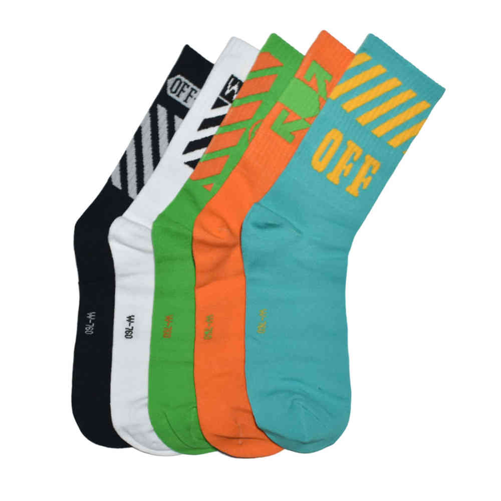 Off White Premium Luxury Crew Socks - Pack of 5 Off White Premium Quality Low Ankle Socks - Pack of 5