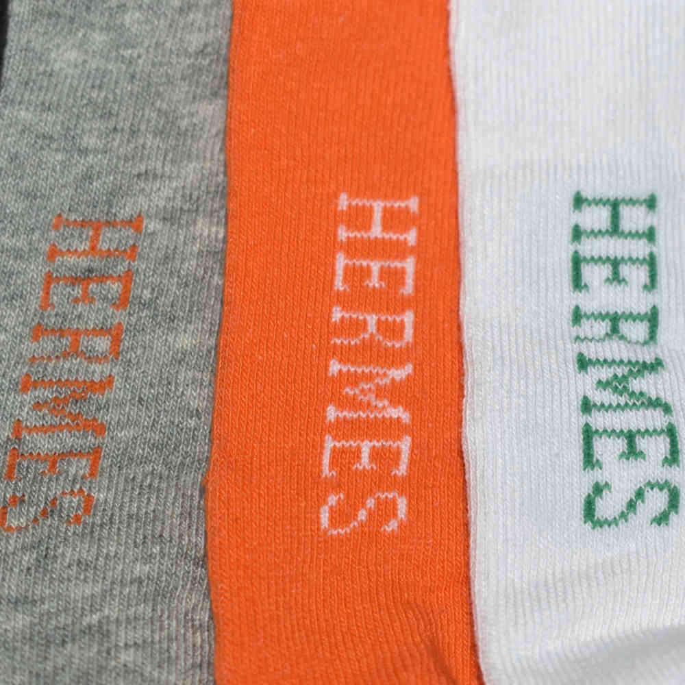 Hermes Multi Color Low Cut Premium Luxury Socks-thumb-3