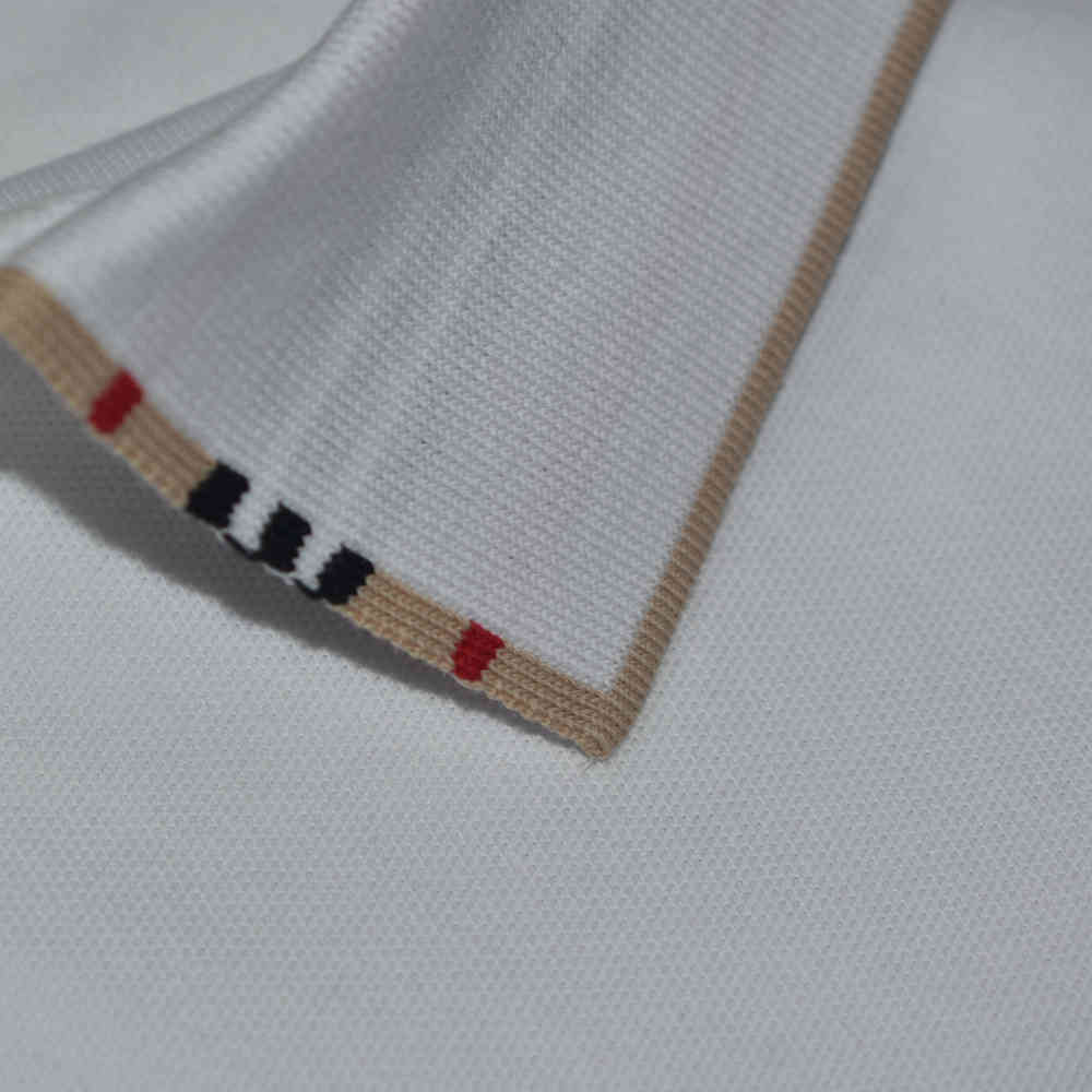 Burberry White Premium Quality Polo Tees-5