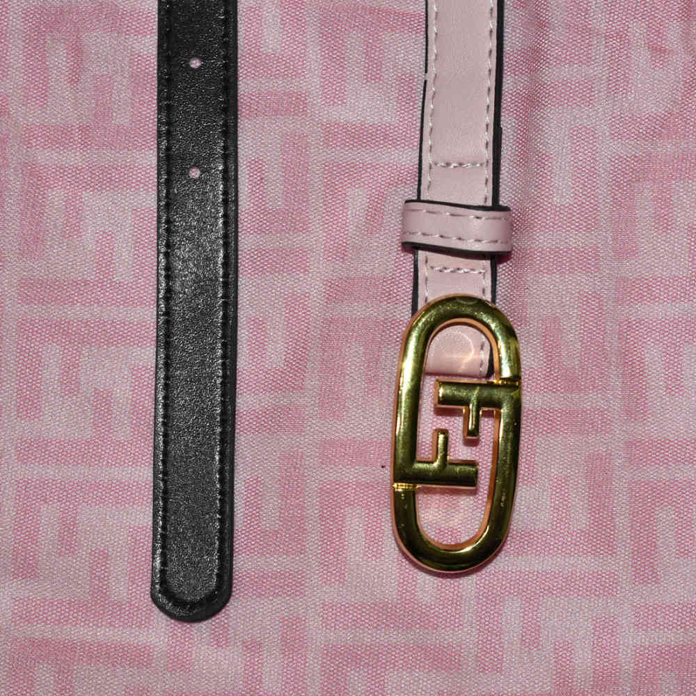 Fendi Pink Premium Quality Girls Dress-3