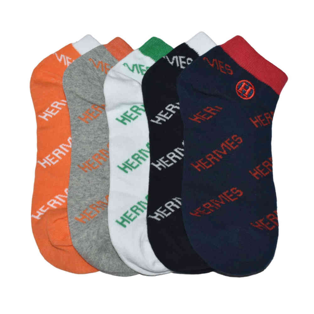 Hermes Embroidered logo Premium Low Anklet Socks-thumb-0