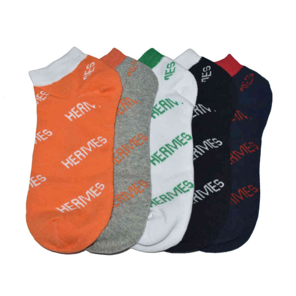 Hermes Embroidered logo Premium Low Anklet Socks-thumb-1