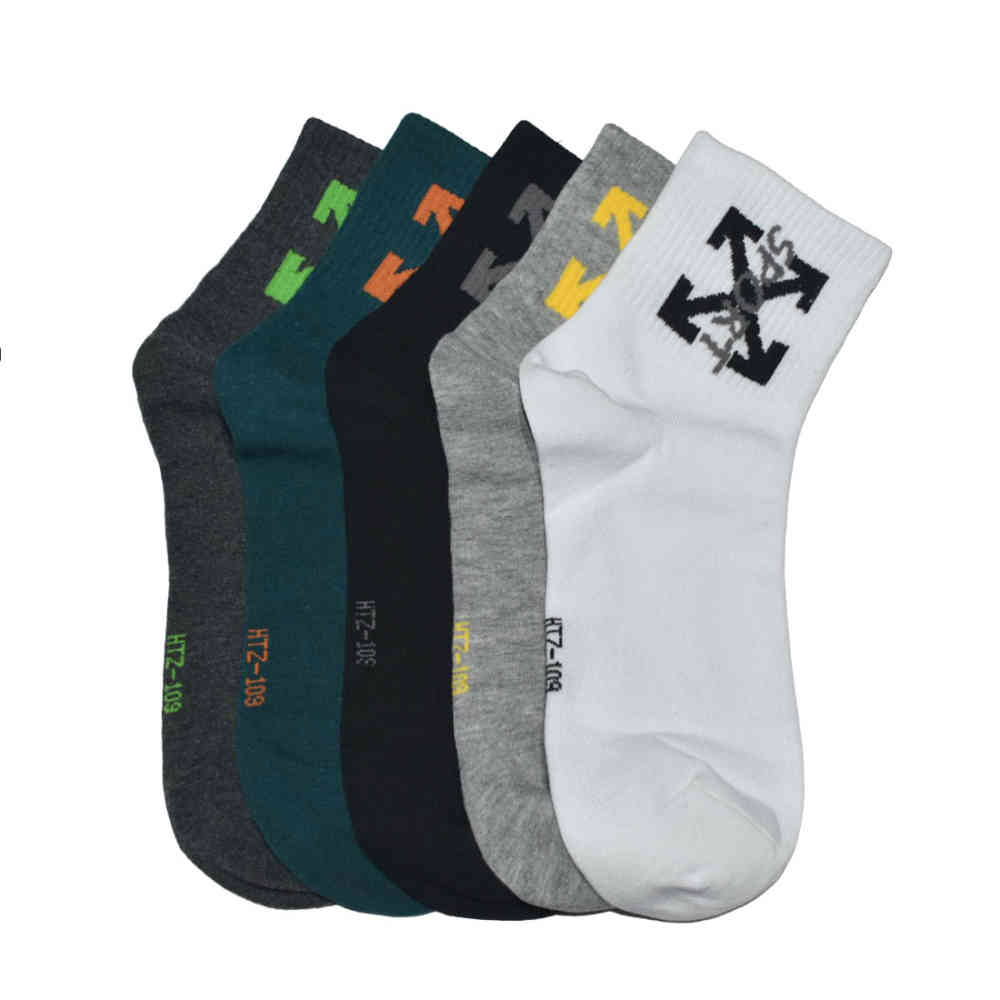 Off White Premium Quality Low Cut Socks - Pack of 5 Off White Premium Quality Low Ankle Socks - Pack of 5