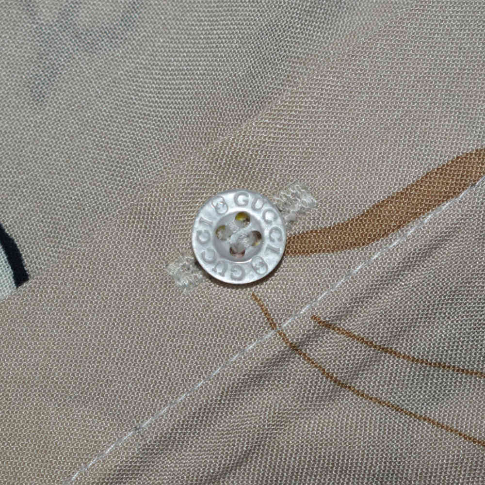 Gucci Beige Floral Printed Premium Quality Shirt-thumb-3
