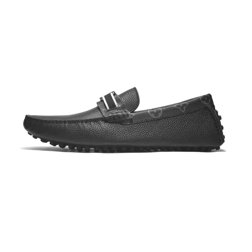 Louis Vuitton Black Hockenheim Moccasin Loafers-1