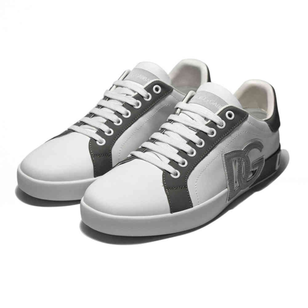 Dolce & Gabbana Portofino White & Grey Sneakers-thumb-2
