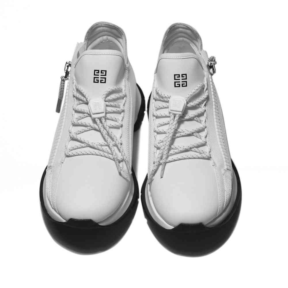 Givenchy White Spectre Zip-up Sneakers-thumb-3