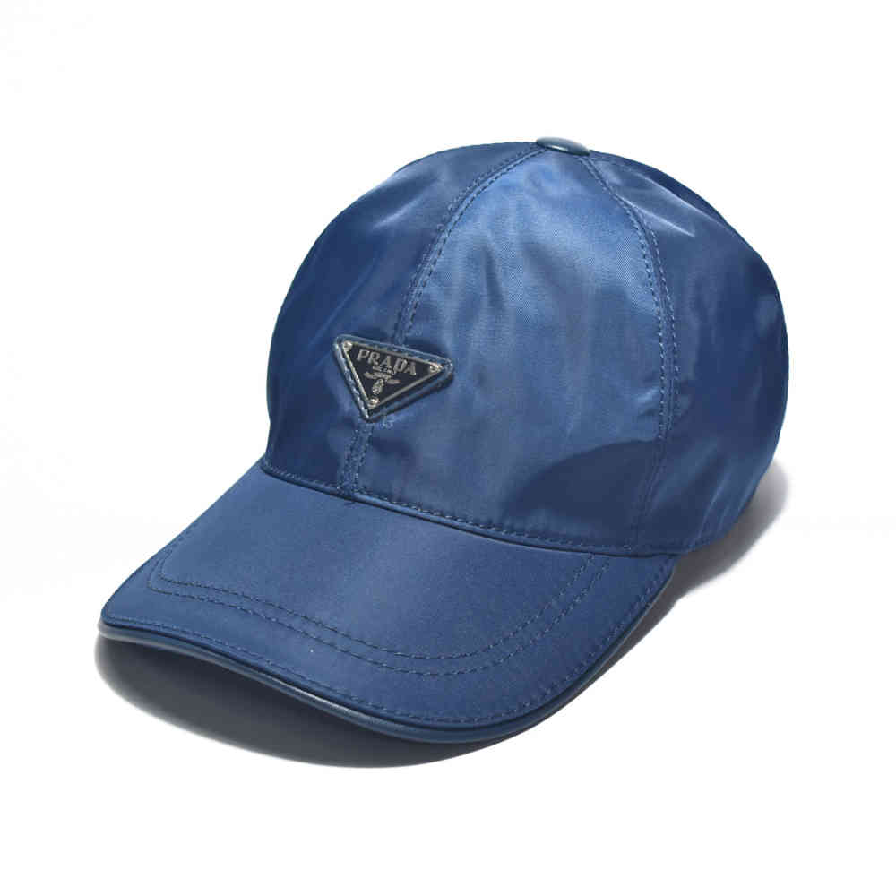Blue Prada Re-Nylon Black Premium Luxury Cap