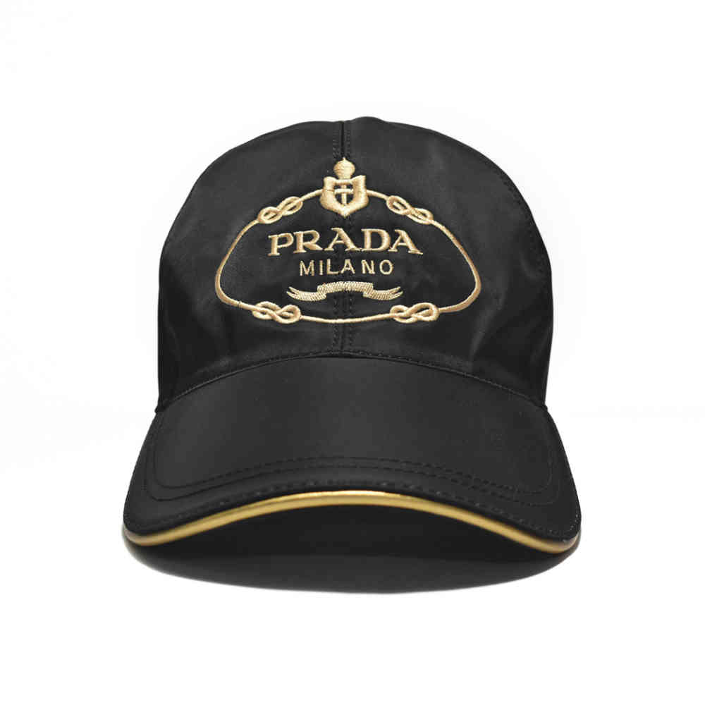 Prada Milano Embroidered logo Black Premium Cap-1