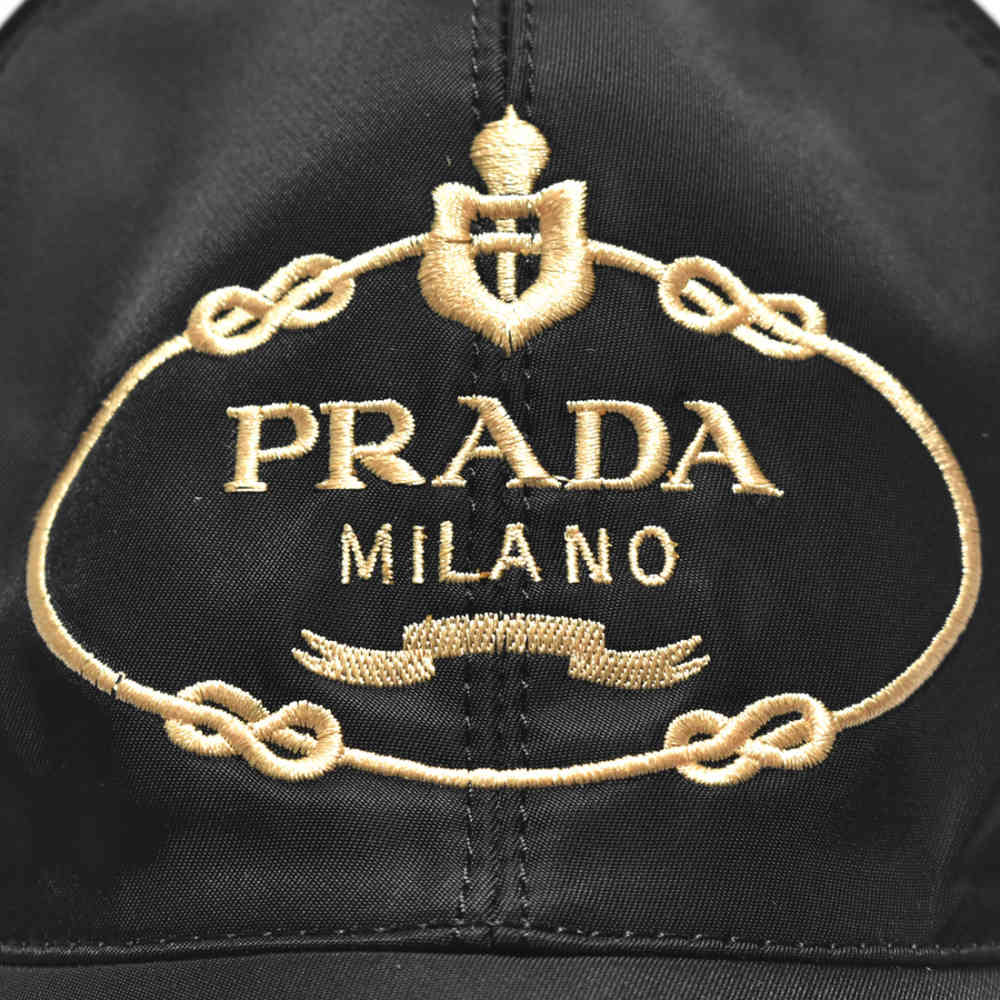 Prada Milano Embroidered logo Black Premium Cap-3