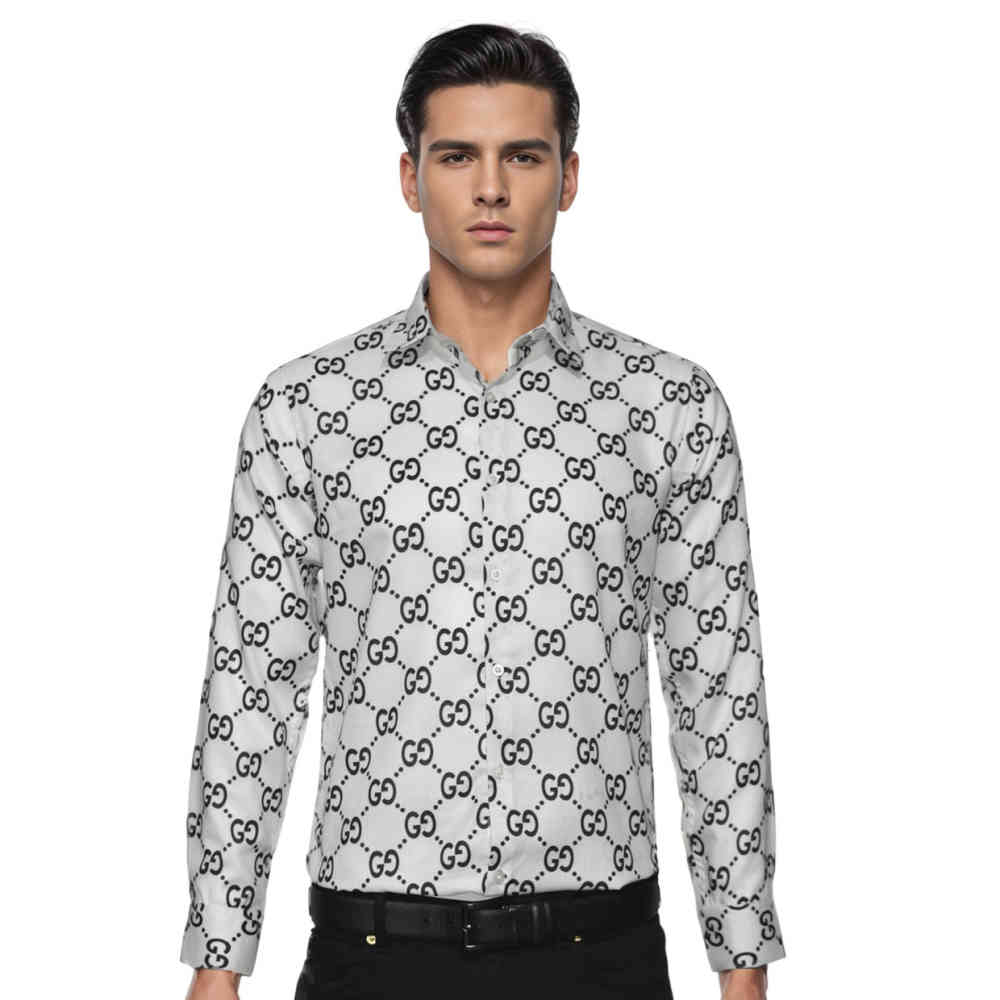 White Gucci GG Canvas Black Premium Shirt