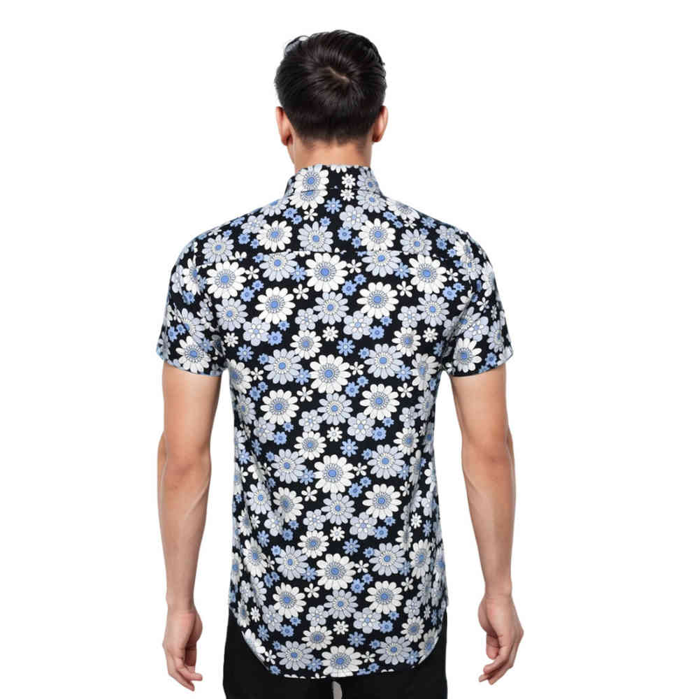 ZARA Flower Print Premium Quality Half Sleeve Shirt-thumb-1