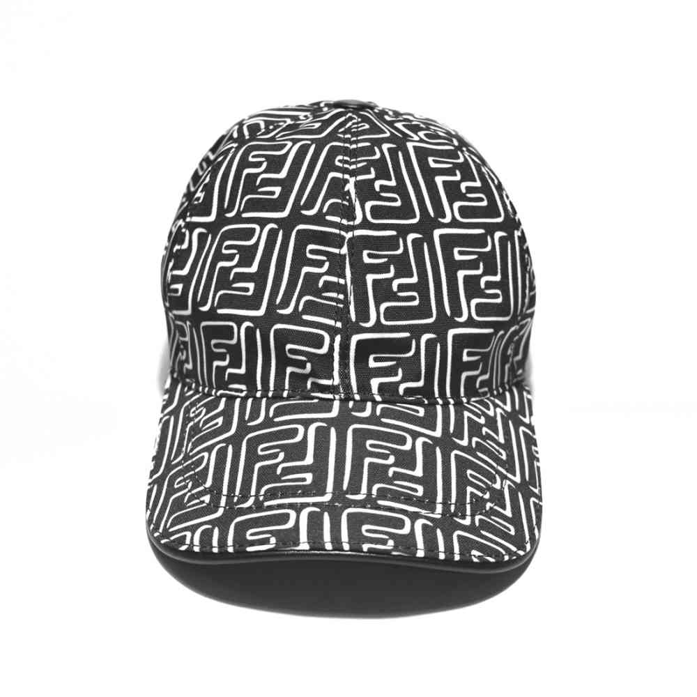 Fendi All-over Print Black Premium Cap-1