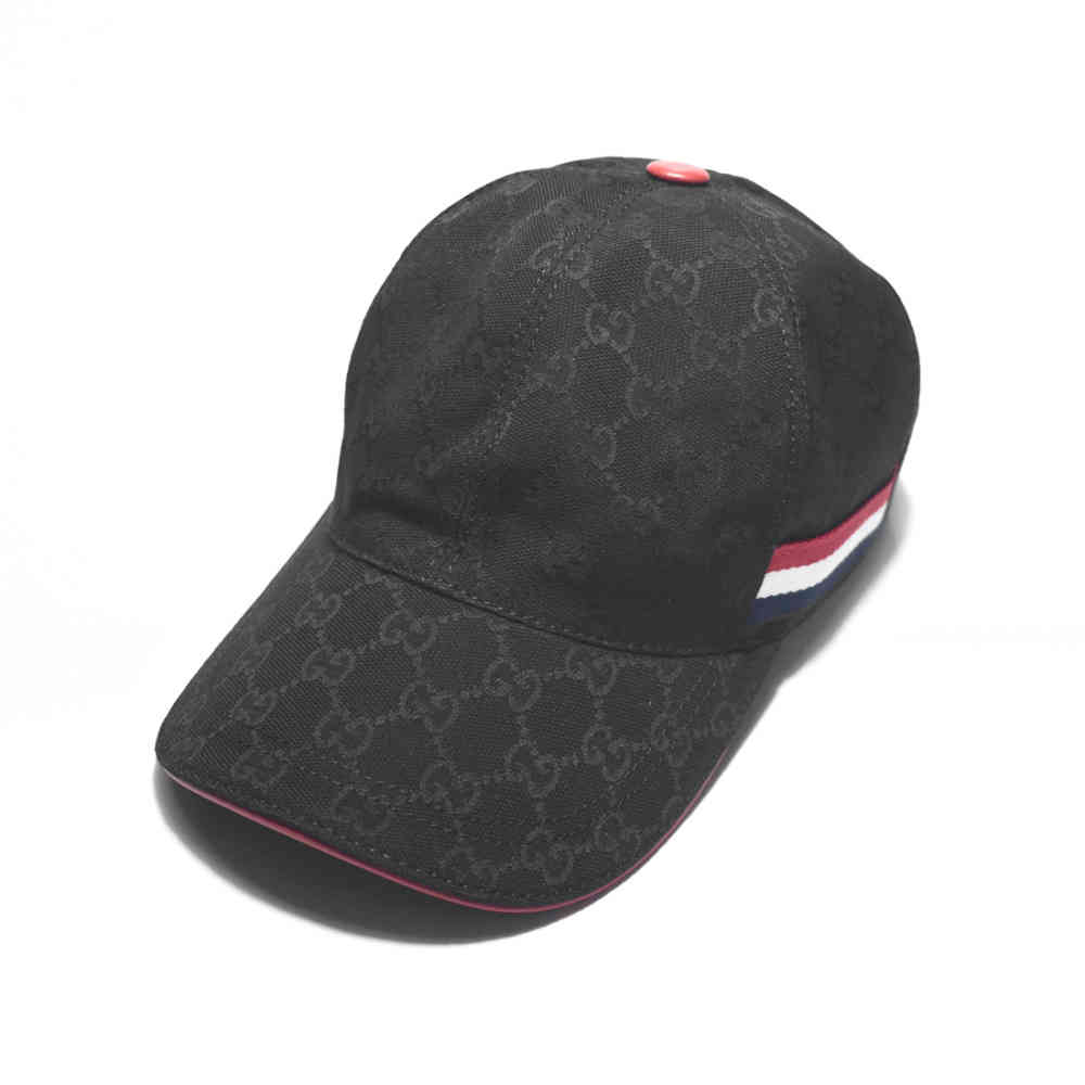 Black Gucci GG Canvas Brown Premium Cap