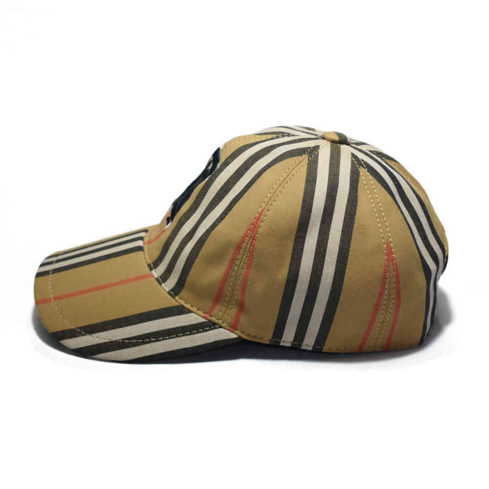 Burberry TB Embroidered Brown Check Premium Cap-thumb-2