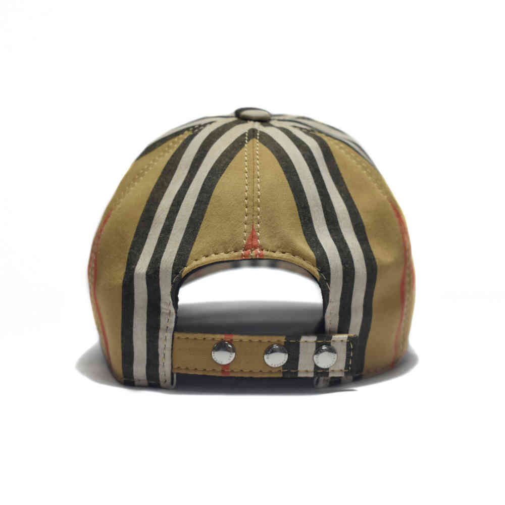 Burberry TB Embroidered Brown Check Premium Cap-thumb-4
